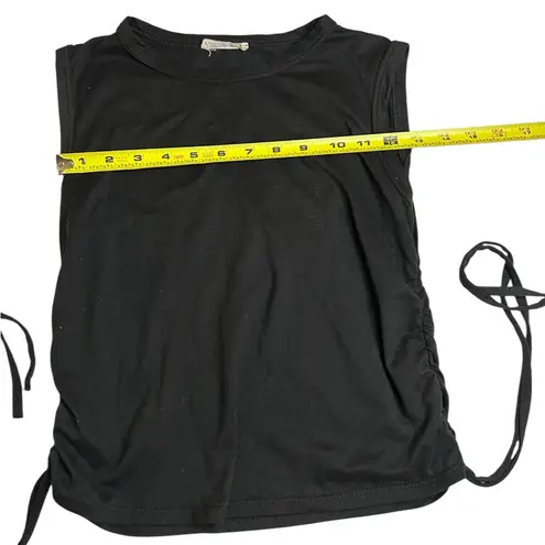 Olivia Rae Black Cinched Adjustable Sleeveless Crop Top | Clean Girl Aesthetic