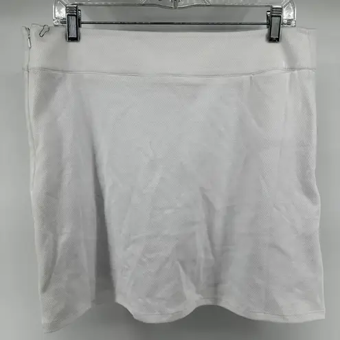 Krimson Klover Avery Mini Skort Elastic Side Striped Tennis Golf White L NWOT Size L