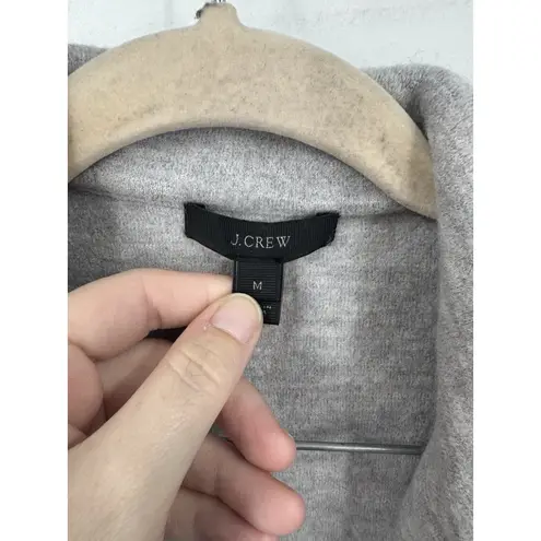 J. Crew Tipped Wool Sweater Blazer Jacket Women Medium Silver Minimalist Modern