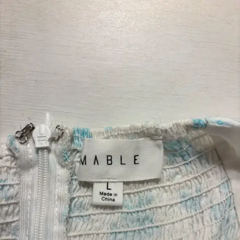 Floral Baby Doll Summer Dress White Size L