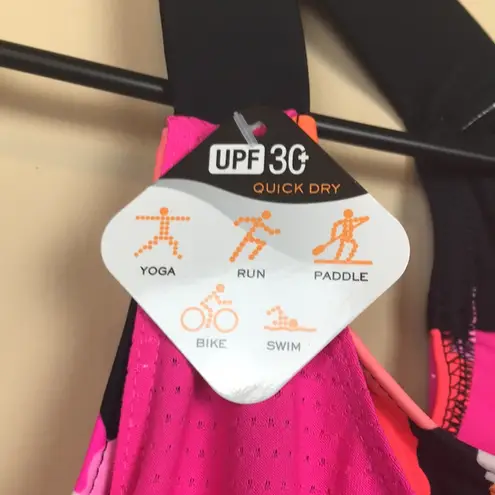 ZeroXposur NWT Women’s Athletic UPF 30+ Camouflage Sports Bra Pink Tank Top