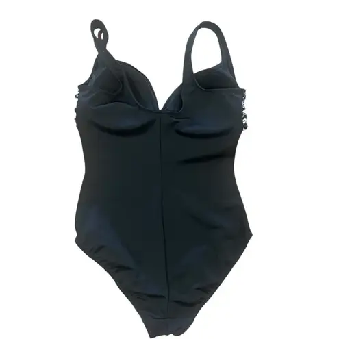 MiracleSuit Labyrinth Temptress Black Swimsuit Womens No Tag Size Resort Island