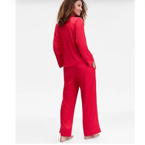 I.N.C. International Concepts Satin Long Pajama Set, Red Women’s XXL