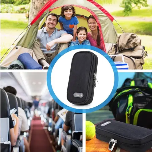 Cooler Travel Case with Ice Packs in Black