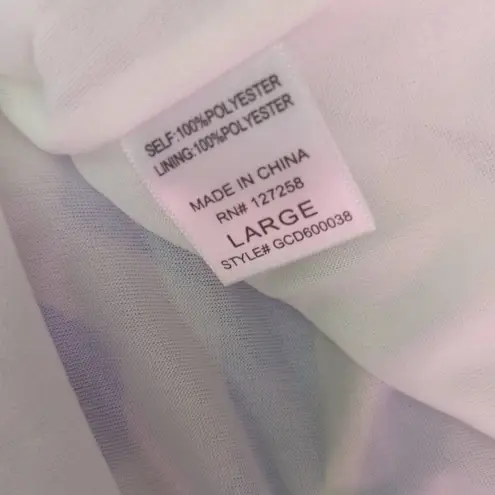 ANNABELLA Dress Geometric Shape Short Sleeve Woman's Size Large Blue White