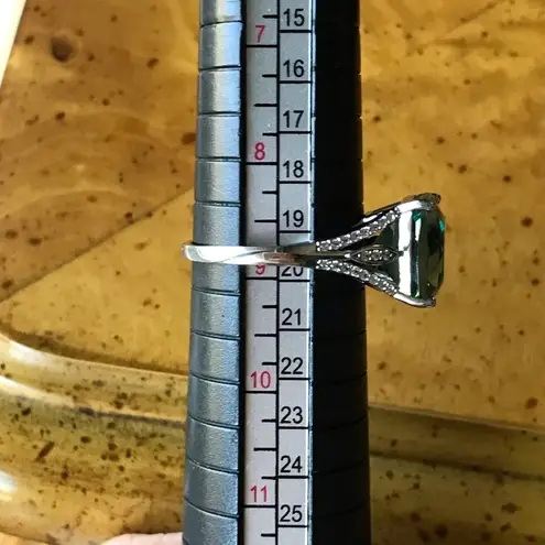 Teal Color Changing Fluorite Sterling Silver Ring Size 8.75 Green