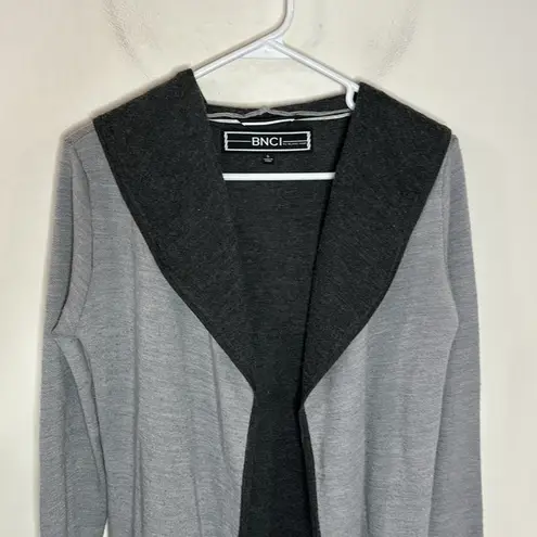 Blanc Noir BNCI grey bicolor wool blend longline cardigan size S Gray