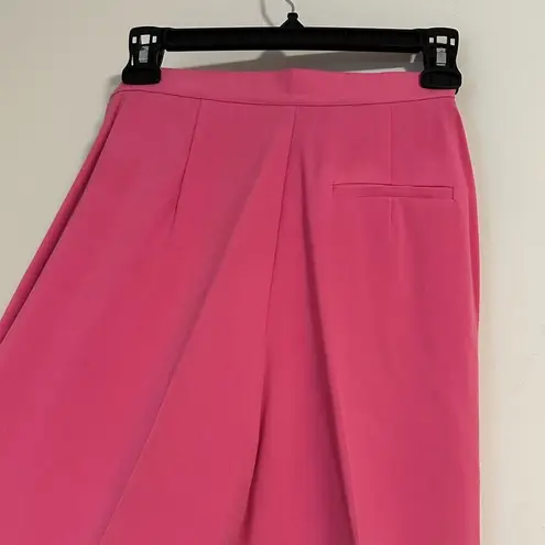 Ralph Lauren  black label silk pleated wide leg pant trousers pink fuchsia Barbie