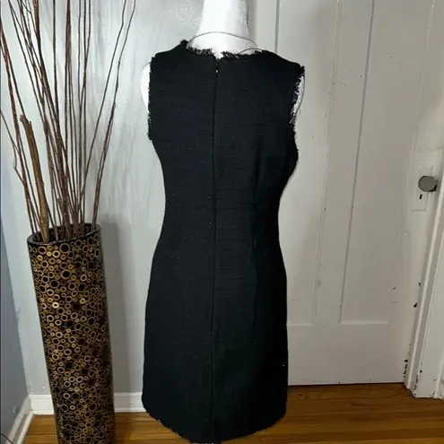 Karl Lagerfeld Black Sleeveless V-Neck Sheath Dress