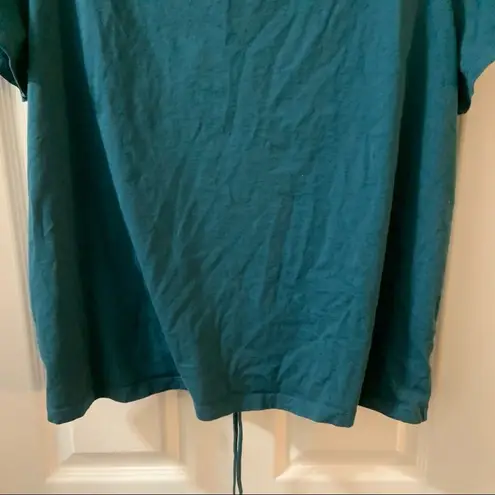 All In Motion  Teal Short Sleeve Drawstring Cinch Back Tee XXL