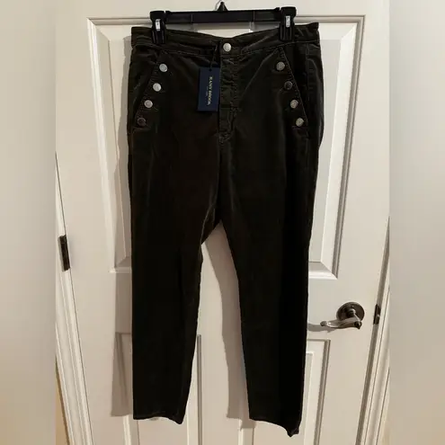 Ramy Brook NEW Velvet Helena Skinny 5 Button Pockets Green Clover Size 31