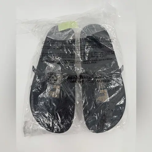 J.Crew  Three-strap slide sandals in Black Croc