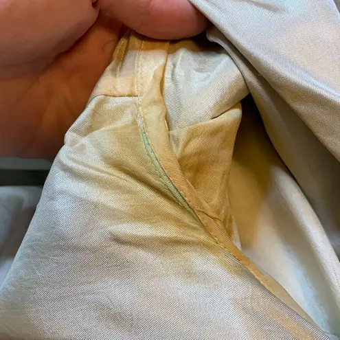 Vintage Silk Print Flower Flog Button Lined Jacket Size L Made in Japan Gold Size L