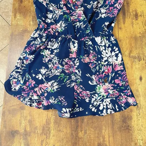 Design Lab Lord & Taylor Womens Romper Small Floral Vacation Beach Resort Boho