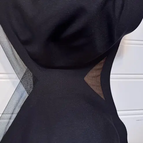 Honeylove CrossOver Bra Runway Black Sheer Mesh Detail Women’s Size Large