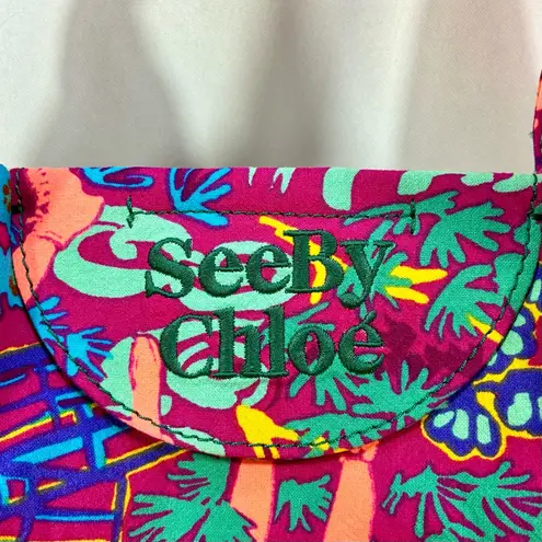 See By Chloe Laetizia Tote Bag Sunset Pink NWT Retro Cotton