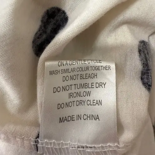 Reborn Dress Size L White with Black Hearts Size L