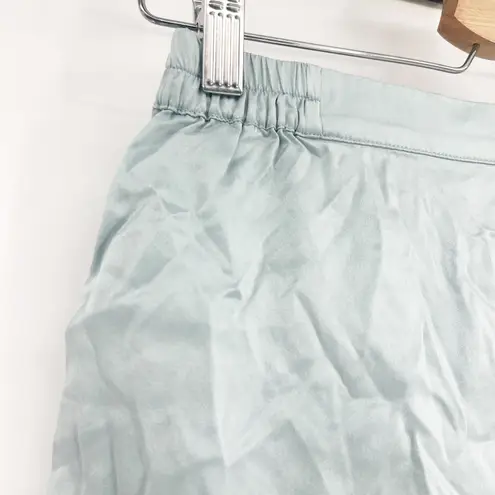 LUNYA Womens Washable Silk Luxury Sleepwear Pajama Lounge Sleep Shorts Size XS Blue