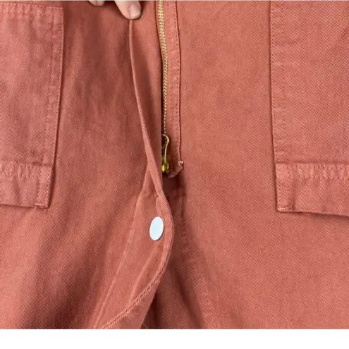 BIG BUD PRESS Short Sleeve Jumpsuit, Clay Red, 4X Red