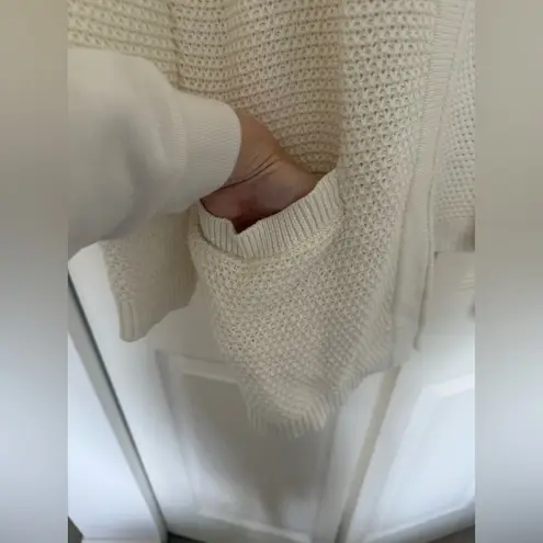 Marine layer Catalina Cardigan Milk White Open Front Sweater Size Medium