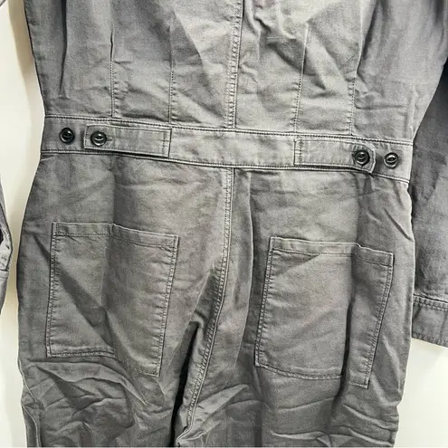Outerknown Long Sleeve Cotton Linen Blend S.E.A. Suit Jumpsuit Sz XS Storm Grey Gray