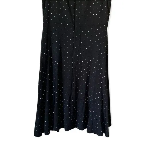 Loft  V-Neck Midi Sleeveless Polka Dot Dress