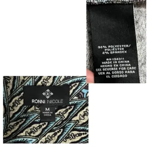 Ronni Nicole Women’s Long Sleeve Dress Mixed Floral Pattern Size Medium