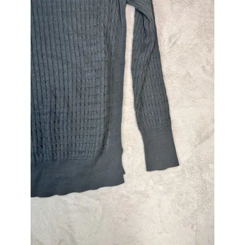 Pact Gray Cable Knit Sweater Women’s M Organic Cotton Pullover Boxy Tunic Size M