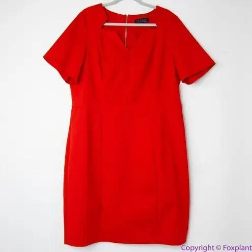 Eloquii NEW Sheath Dress with Cut Out star Neckline exposed zipper, size 18