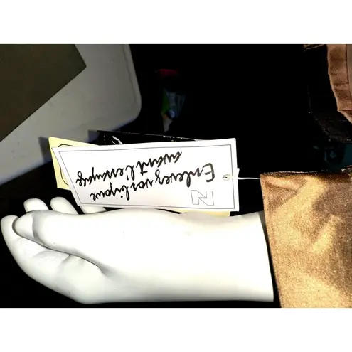 Peter Nygard Small Vintage Bronze Gold Silk Jacket Vintage Dot Party Evening Chi