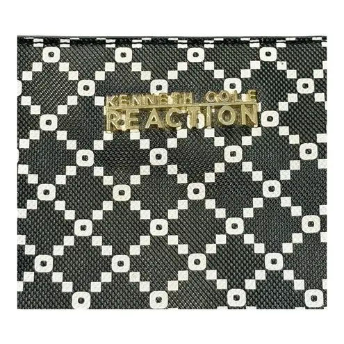 Reaction Kenneth Cole Kenneth Cole Reaction Faux Leather Crossbody Bag Designer Purse Handbag Black