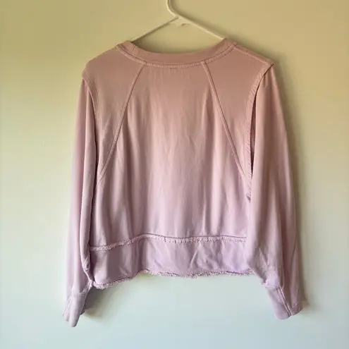 FP Movement Free People Where The Wind Blows Purple Pink Pullover Sweatshirt Size L