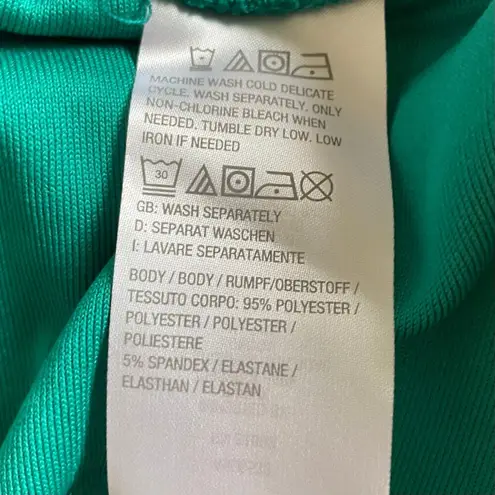 DENIM & CO ACTIVE NWOT Green Textured Knit Pull On Terry Shorts Size 4XP Pockets