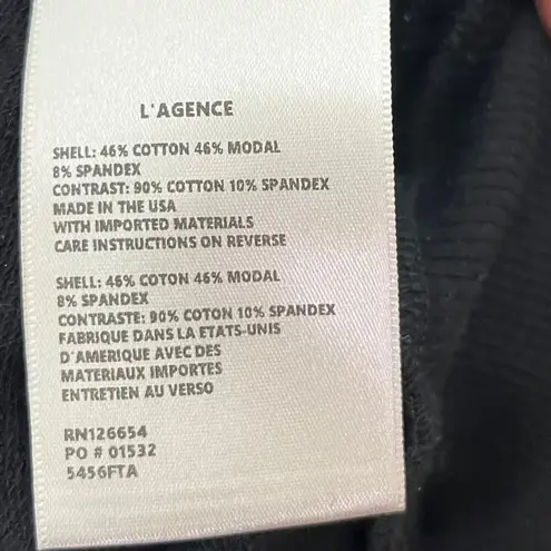 Tops Lagence Josilyn Lace Up Sweatshirt Black Top Women’s Size XS