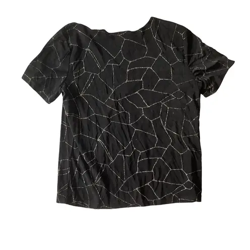 JR Bentley Glitter Top Black Size L