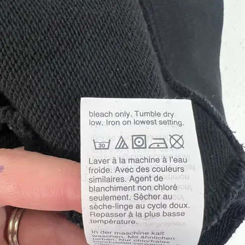 J.Crew Size L Sweatshirt Leopard Ruffleneck Pullover Woven Zip Black Factory Size L