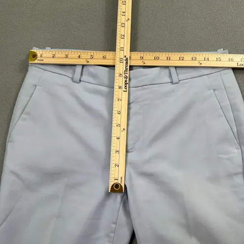 Zara Woman Dress Pants 8 32x27 Light Blue Mid Rise Button Career Business Casual Size 6