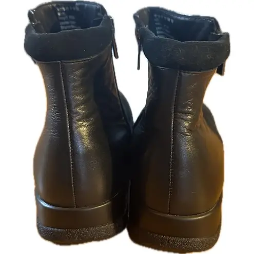 Drew Kool Boots Women's Ankle Bootie Black Leather Size 11.5 Double Side Zippers