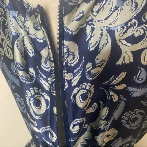 Dorothy Perkins Vintage Peplum MIDI Floral Silky Dress US 6