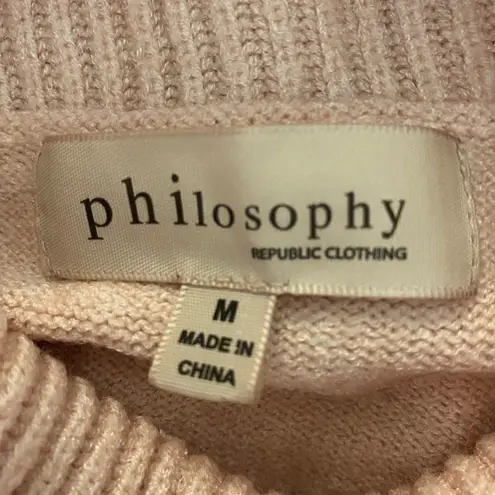 Philosophy  SZ M pink oversized turtleneck sweater