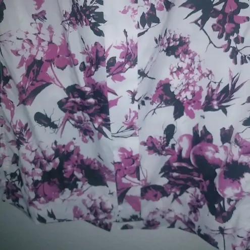 Jean Paul Gaultier L Short Sleeved Floral Purple Pink Mini Dress Size L