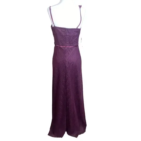 Jill Stuart Jill Eliza Lace Slip Gown Cutout Front in Purple 2 long maxi dress