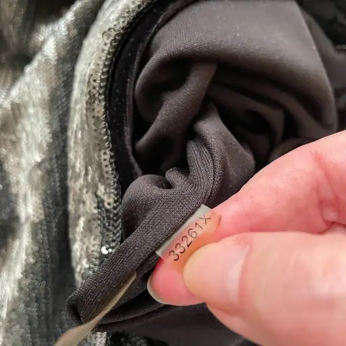 Julia Jordan Murky Green Black Mesh Cutout Sequin Sheath Dress S