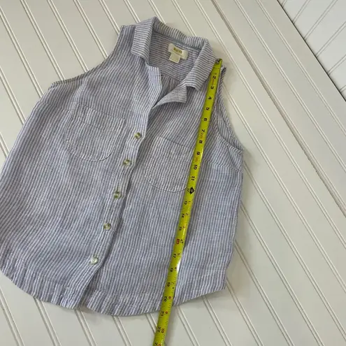 Maeve Anthropologie Pinstriped Sleeveless Top & Black Cap Sleeve Tunic S