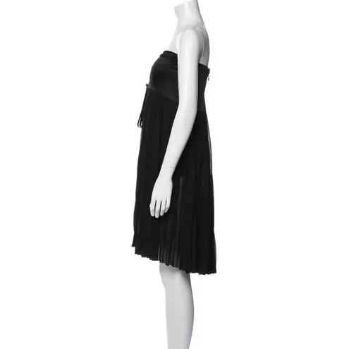 Cinq à Sept NEW Strapless 100% Silk Mini Dress, Black, US 8