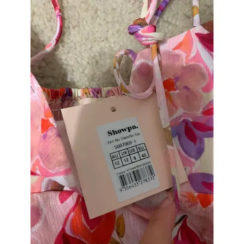 Show Po. Ain't No Sweetie crop Top Pink Size 8 NWT