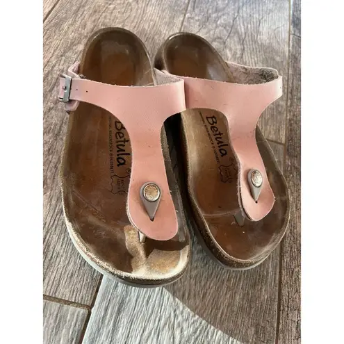 Betula Birkenstock Gizeh Slip on Thongs Sandals size 7 Flip Flips EUR 38 Shoes Pink