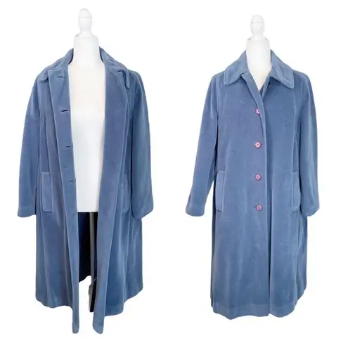 Vintage Lorendale by Bromleigh Long Blue Overcoat ILGWU Blue Size L