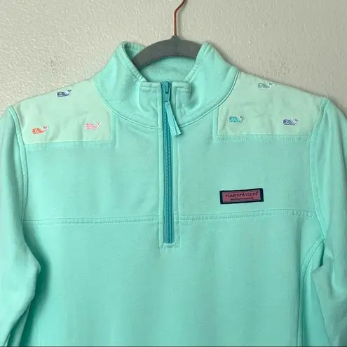 Vineyard Vines  Embroidered Whale Classic Shep Pullover 1/4 Zip Shirt Size Small