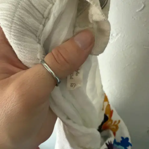 Embroidered Maxi Skirt White Boho Bohemian Cottagecore Festival Long Skirt M Size M